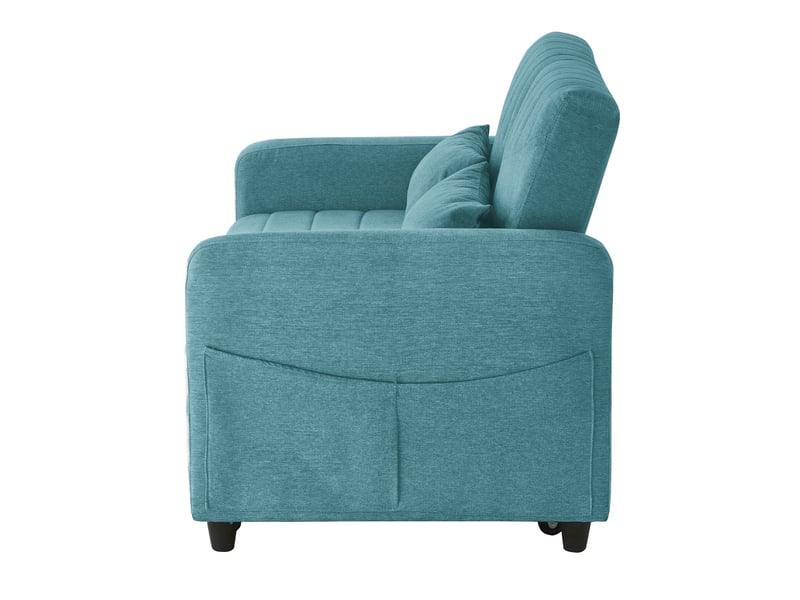 Canapé‑lit 2 places pliable et extensible, dossier réglable sur 3 positions, revêtement en tissu coton‑lin respirant Fay Lum - Conforama W