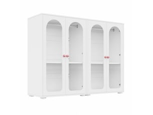 Armoire enfant modenvie lot de 2 avec penderie 160 x 50 x 120 cm mdf acrylique blanc