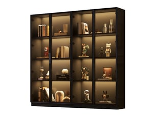 Vitrine coloris noir  TCQPZ  - 160 cmx160 cm