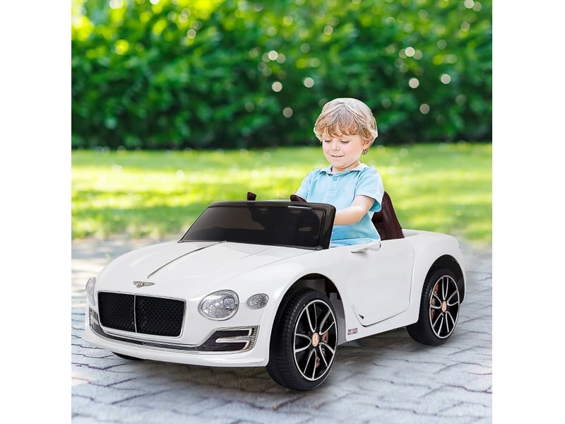  Voiture électrique enfant bentley gt 108x60x43 cm avec télécommande métal blanc  - Conforama B