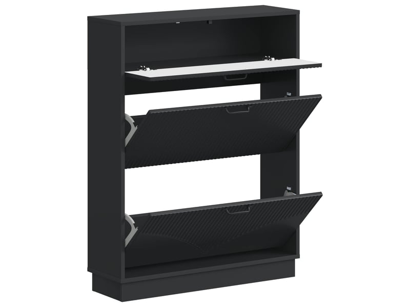  Meuble à chaussures, armoire à chaussures hoorn 78x24x100 cm bois d'ingénierie shl6212  - Conforama C