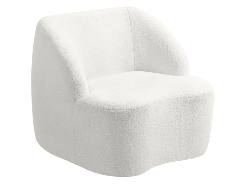  Fauteuil 81x82x73,5 cm confort mousse haute densité blanc cassé  - Conforama A