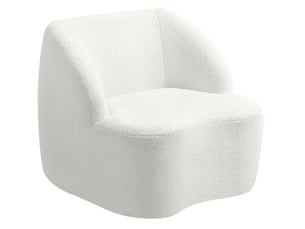Fauteuil fixe <strong>BEAUNIV</strong> <strong></strong> Tissu bouclette blanc vendu A l'unité