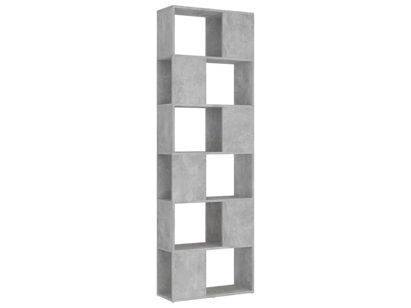 Bibliothèque, séparateur de pièce gris béton 60x24x186 cm  - Conforama A