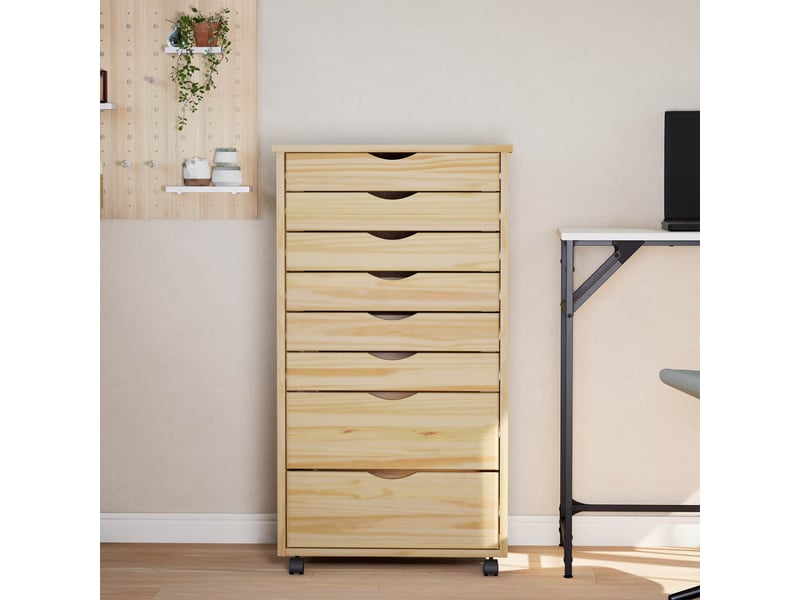  Caisson roulant de bureau avec tiroirs moss 53 x 39 x 103 cm  - Conforama C