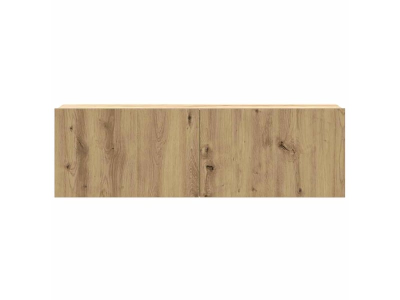  Lot de 3 meuble tv mural, meuble tv suspendu chêne artisanal 100x30x30 cm  - Conforama E
