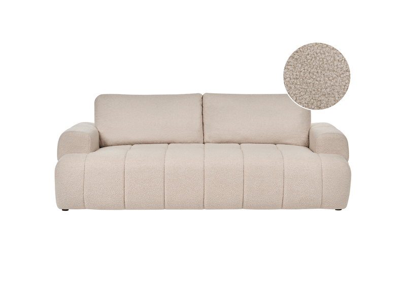  Canapé 3 places narilla bouclé beige  - Conforama A