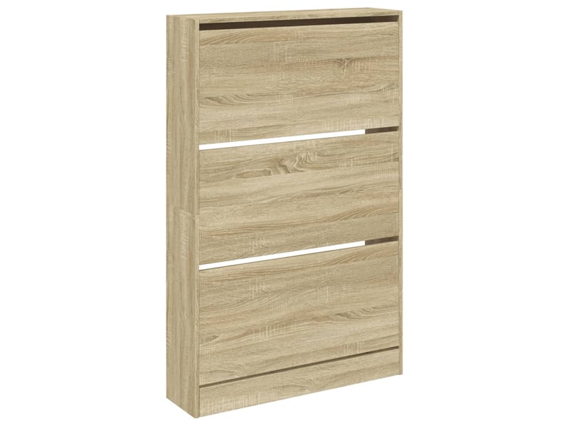  Meuble à chaussure, armoire à chaussures chêne sonoma 80x21x125,5cm bois ingénierie  - Conforama D
