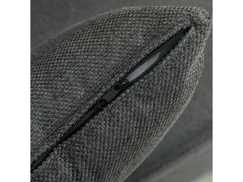 Canapé convertible 2 places 3 en 1, canapé-lit clic clac 160 cm, dossier réglable, 2 oreillers, assise large, gris foncé - Conforama R