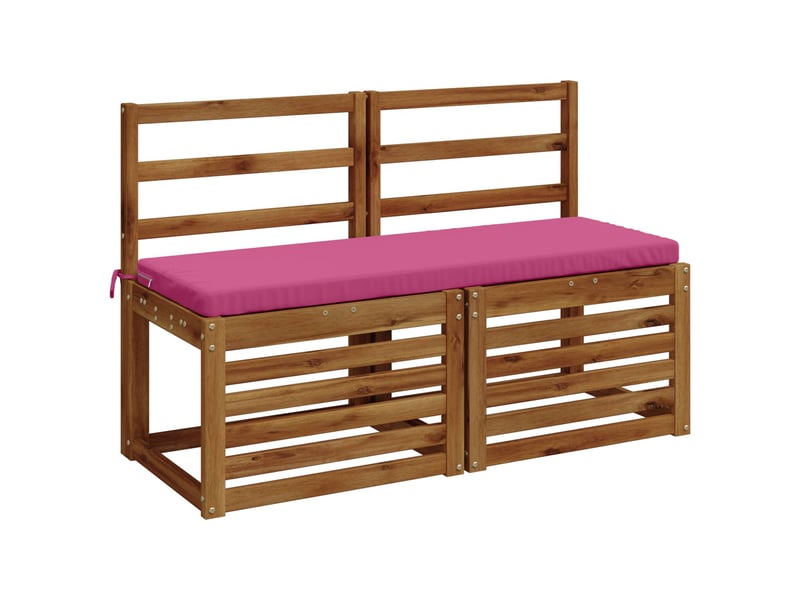  Lot de 2 coussins de banc, coussins d'assise soest 100 % polyester rose cf57335  - Conforama C