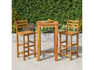 Ensemble de bar de jardin 3 pcs bois d'acacia solide shl6334