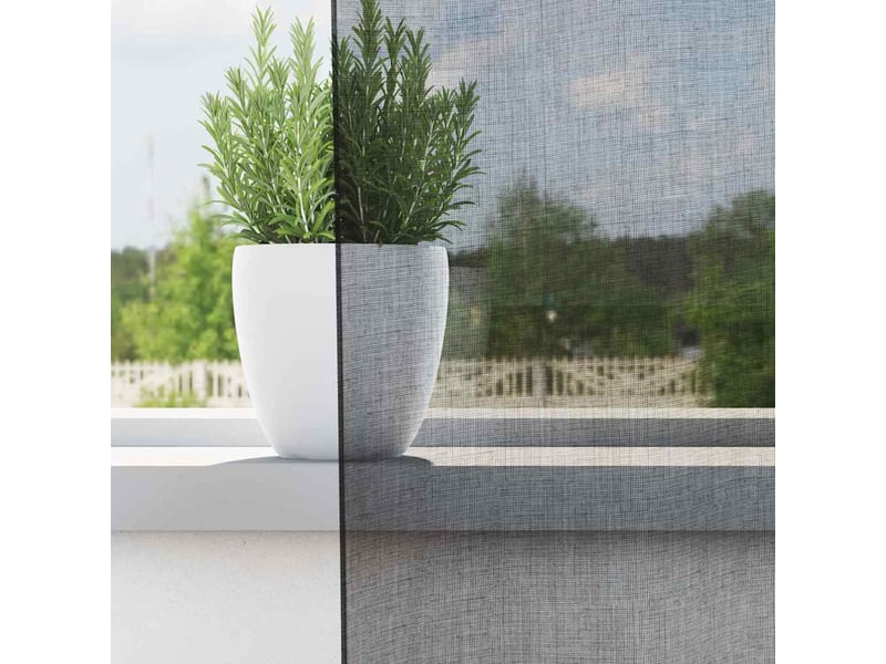  Lot de 2 rideaux en voile, voilages avec passants noir cf44450  - Conforama C