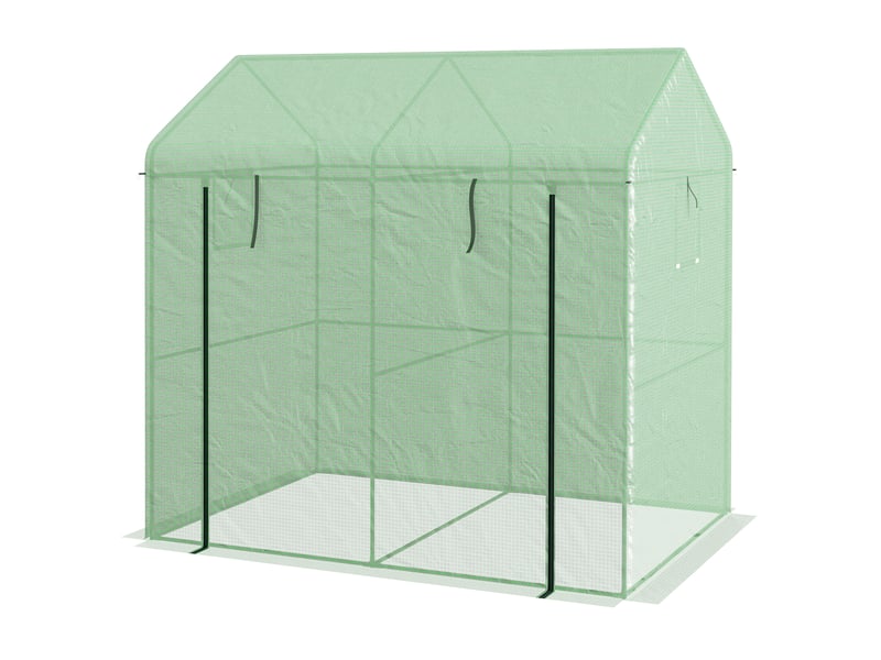 Serrechâssis froid, résistant aux intempéries, porte enroulable, 200 x 200 x 140 cm, vert - Conforama B