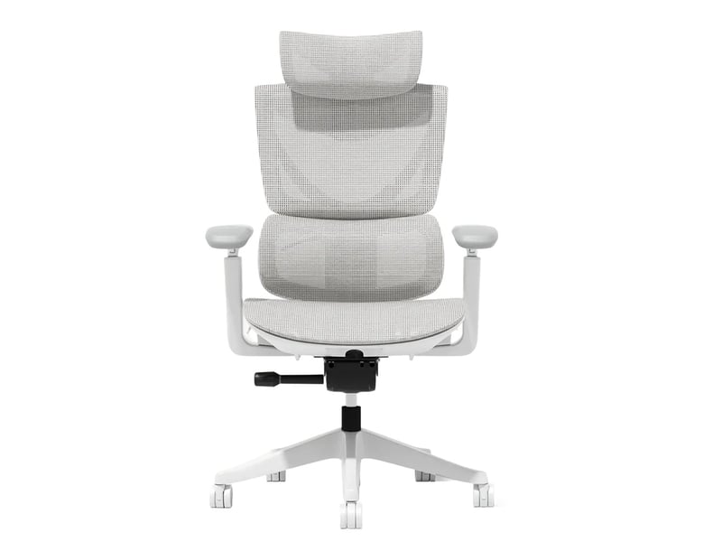  Chaise de bureau ergonomique,70,6x70,6x110,5-134,9 cm,réglable,maille,grise  - Conforama A
