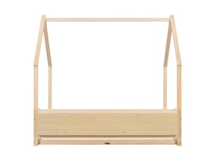 Lit cabane 140x200 cm MEUBLIV coloris naturel