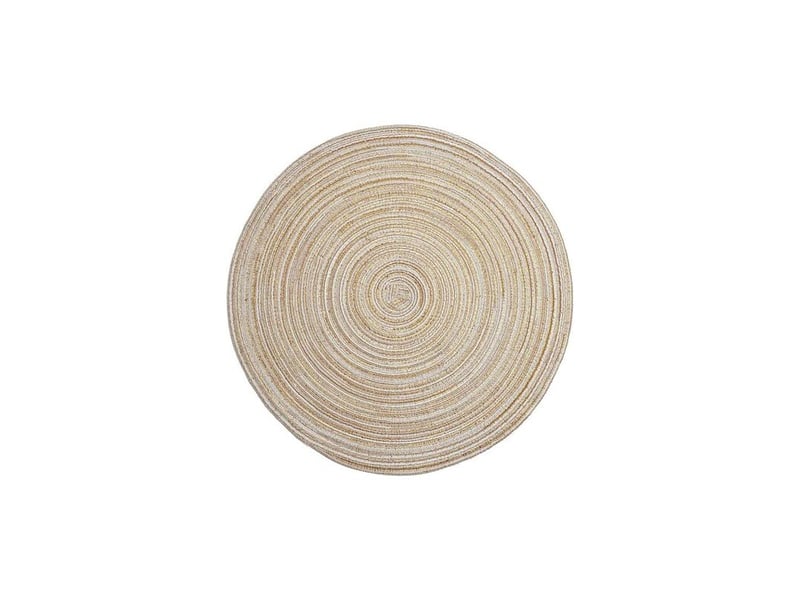  Sets de table ronds lot de 6 tapis de table lavables résistants à la chaleur (beige)  - Conforama A