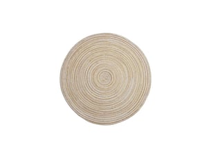 Sets de table ronds lot de 6 tapis de table lavables résistants à la chaleur (beige)