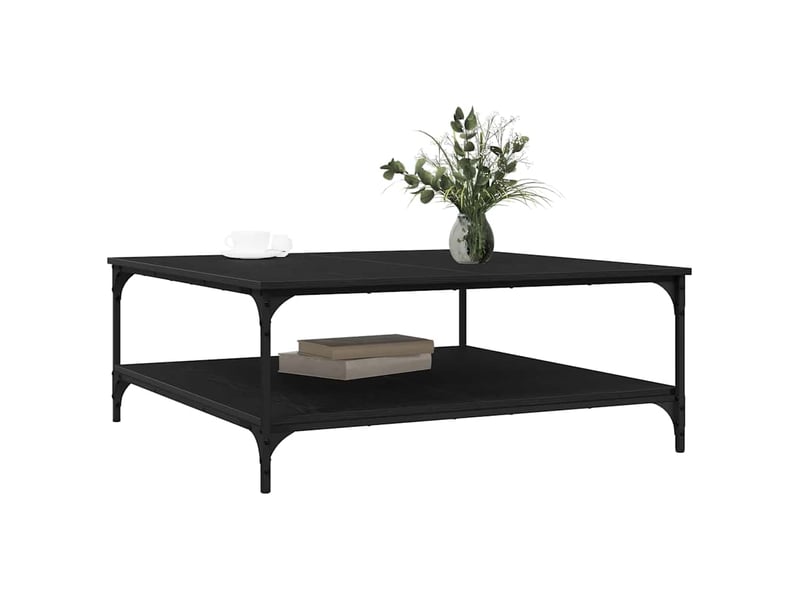 Table de chevet - table basse chêne noir 100 x 100 x 40 cm bois d'ingénierie - Conforama B
