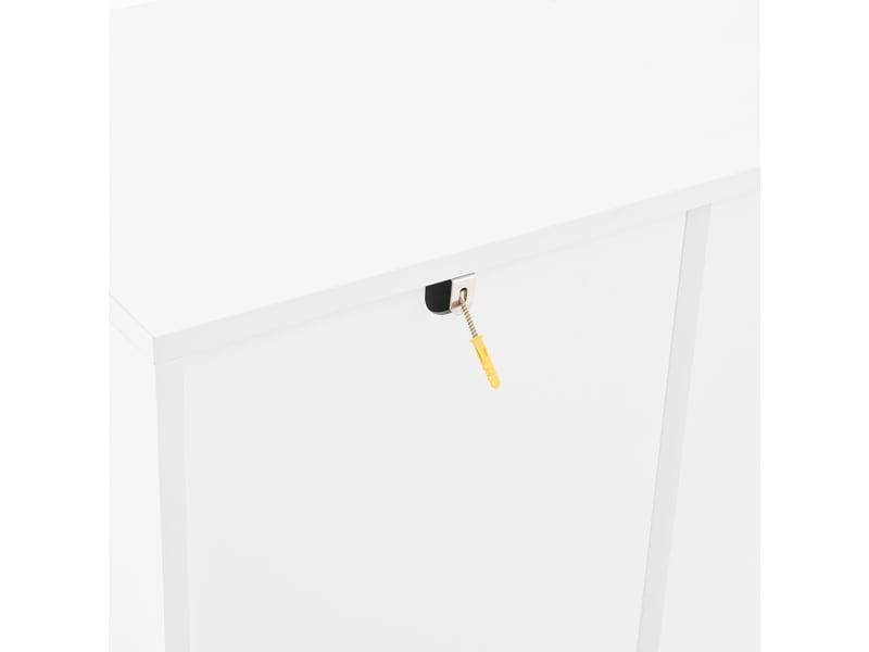  Meuble à chaussures 140x39x84 cm, rangement pour 24 paires de chaussures, 2 tiroirs, 2 étagères réglables, design minimaliste  - Conforama R