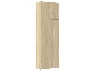 Buffet haut - bahut - meuble de rangement chêne sonoma 80x42,5x249 cm bois d'ingénierie