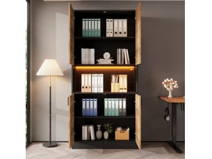 Buffet 4 porte(s)   <strong>REDOM</strong> <strong></strong> - 80 cm coloris noir 