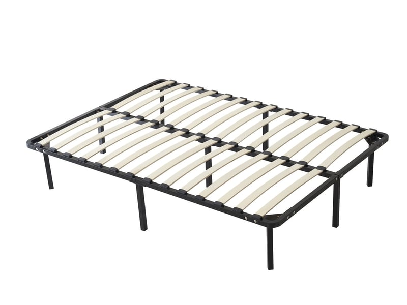 Sommier 180x200 cm solide - 29 cm - cadre à lattes - 12 pieds métal - montage rapide - confort quotidien  - Conforama E