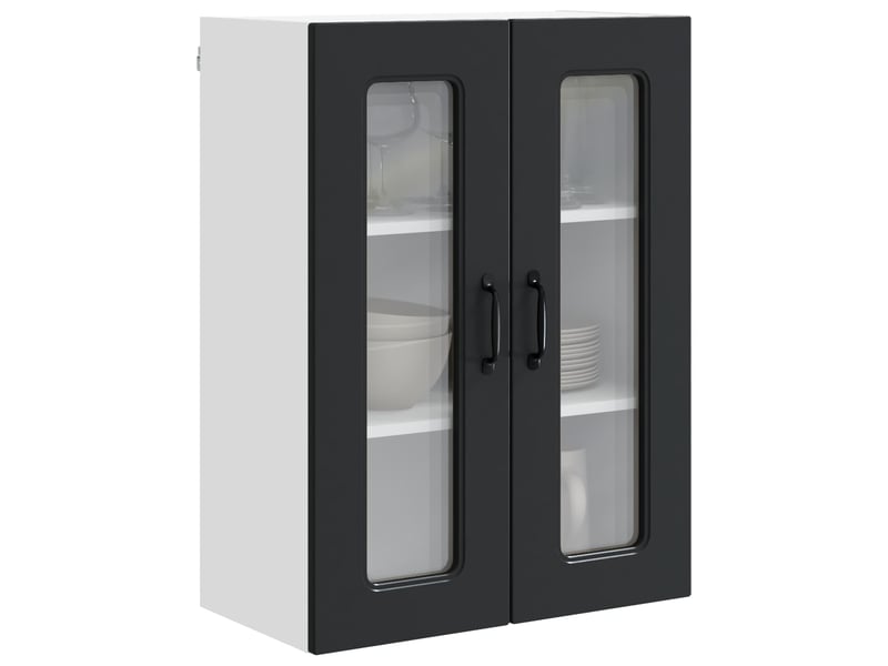  Meuble mural de cuisine | armoire de cuisine noir 60x31x80cm shl9178  - Conforama C