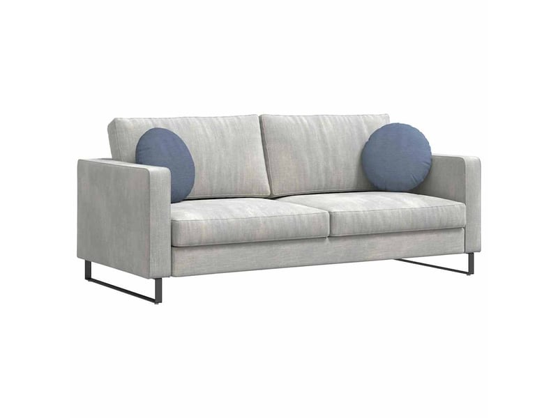  Lot de 2 coussins de siège, coussins décoratifs tissu en velours côtelé bleu ø 40 cm cf59786  - Conforama C