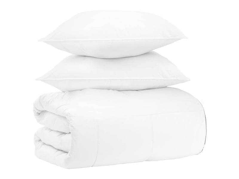 Ensemble de duvet 3 pcs - couette blanc bambou - Conforama B