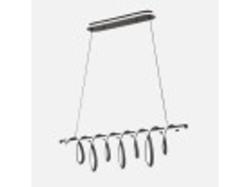  Fabrilamp premium, suspension, moderne, led, 157 w, 13884 lm, 3000-4000-6000 k, noir, 55-119.5 x 90 x 26 cm 250292009 - Conforama D