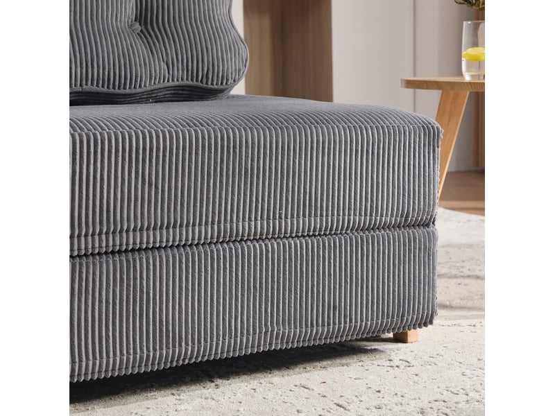 Fauteuil convertible 90x86x84 cm pliable bois gris foncé sans matelas  - Conforama D