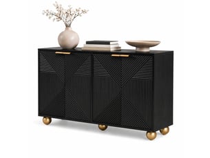 Buffet 4 porte(s) 0 tiroir(s) VLIVRA - 120 cm coloris noir