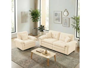 Canapé 1 place, canapé de salon, pour salon, appartement, bureau, en chenille, mobilier pour espace de vie