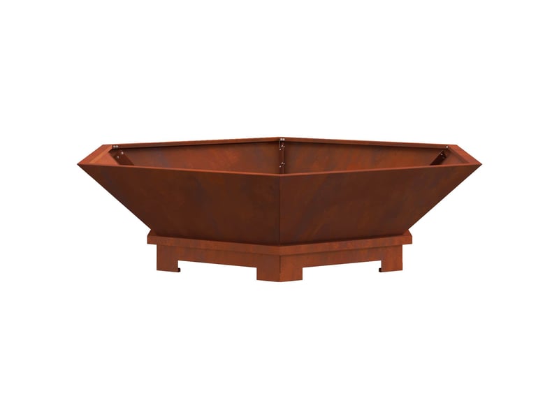 Brasero exterieur, foyer camping rouillé 100x100x28 cm - Conforama A