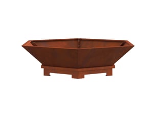 Brasero exterieur, foyer camping rouillé 100x100x28 cm