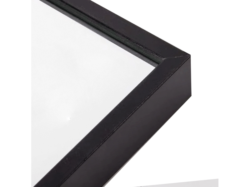 Miroir pleine longueur 150x40 cm, cadre aluminium noir, pied stable réglable, pour salon ou chambre, pose libre, noir - Conforama E