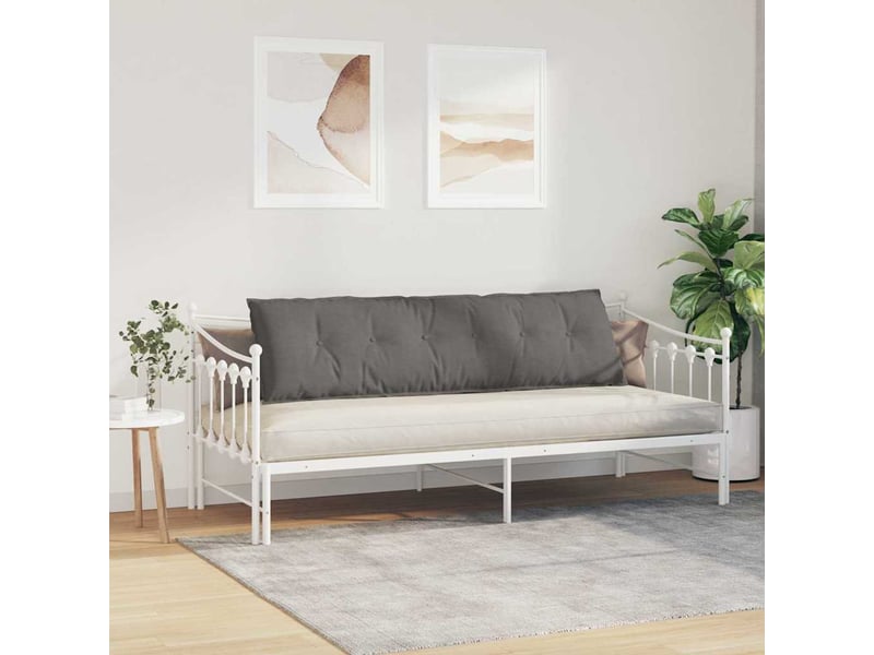 Coussin de dos, coussin de dossier gris clair 180 x 50 cm tissu en velours côtelé cf54663 - Conforama D