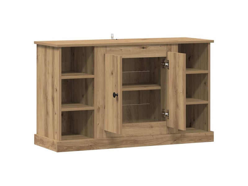  Buffet - bahut - meuble de rangement chêne artisanal 100 x 35,5 x 60 cm bois d'ingénierie  - Conforama E