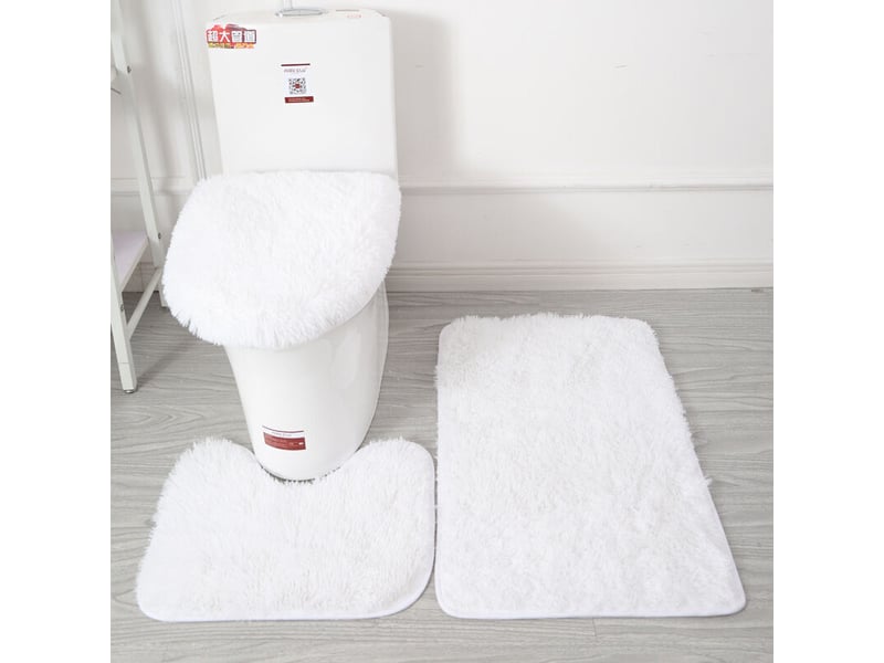  Tapis salon salle de bain cuisine chambre antidérapant, beige, ensemble de trois pièces = en forme de u 40  50 + housse 45  50 + paillasson 50  80,  - Conforama D