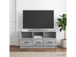 Meuble tv coloris gris 102 cm <strong></strong> <strong></strong>