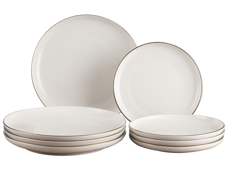 Set vaisselle 8 . Porcelaine blanc  - Conforama A
