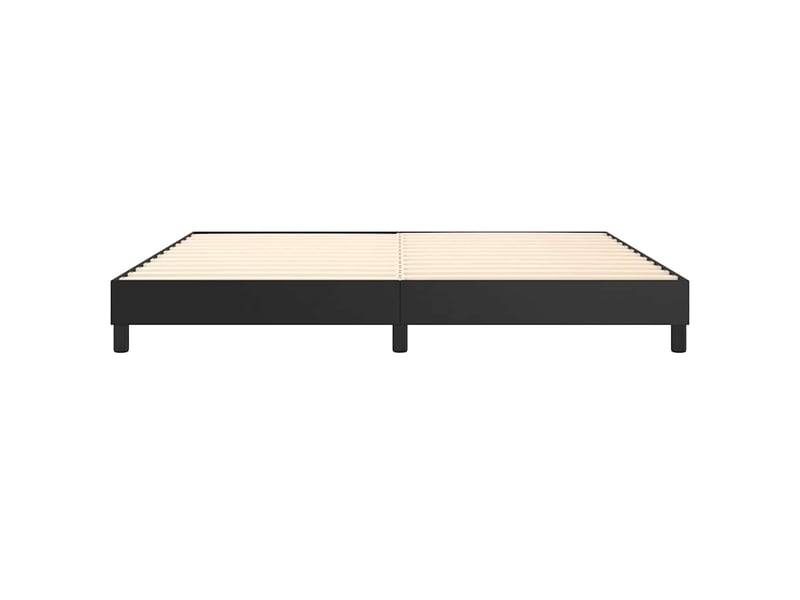  Lit double- lit adulte -  cadre de lit à lattes noir 200x200 cm similicuir  - Conforama D