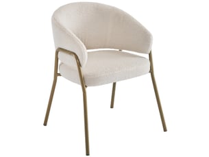 Chaises de salle à manger chaise de maquillage - velours blanc