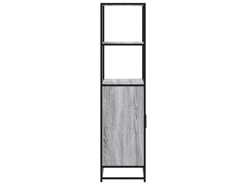  Buffet haut - bahut - meuble de rangement sonoma gris 68x35x139 cm bois d'ingénierie et métal  - Conforama E
