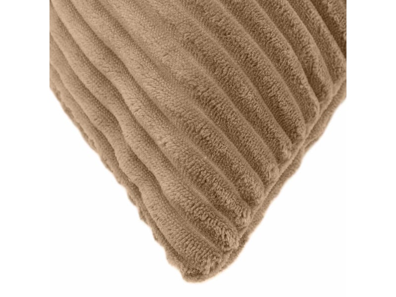 Lot de 2 housses de coussin almelo marron 40 x 80 cm velours côtelé cf49398 - Conforama D