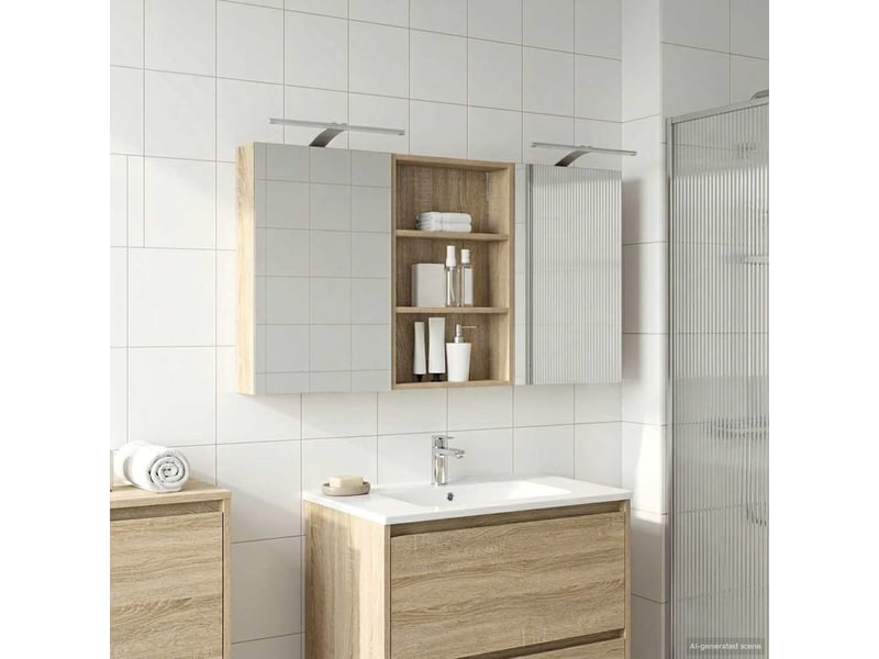  Ensemble de meubles de salle de bain 3 pc 120 x 10,5 x 60,5 cm cf63662  - Conforama D