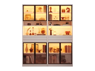 Vitrine coloris blanc  <strong>PANGIVO</strong> <strong>N625P489007008W-2</strong> - x