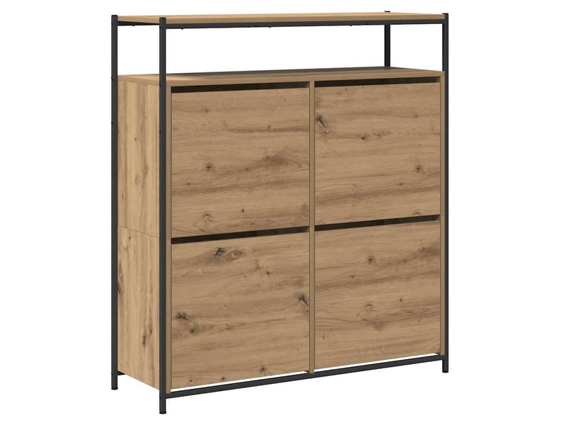  Banc à chaussures, meuble à chaussures 100x34x112 cm bois d'ingénierie shl8657  - Conforama A