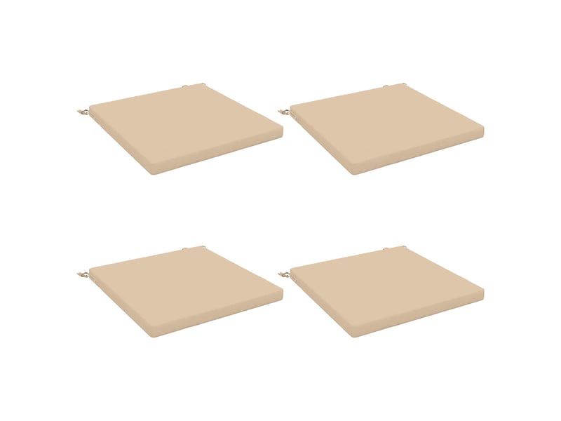  Lot de 4 coussins de siège, coussins d'assise soest 100 % polyester crème cf60385  - Conforama A