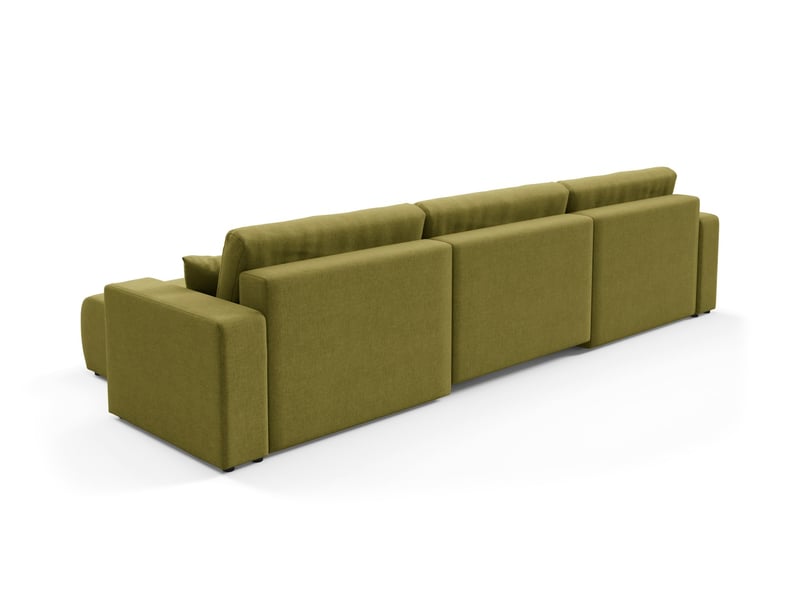 Canapé d'angle convertible molinio u vert olive  - Conforama E